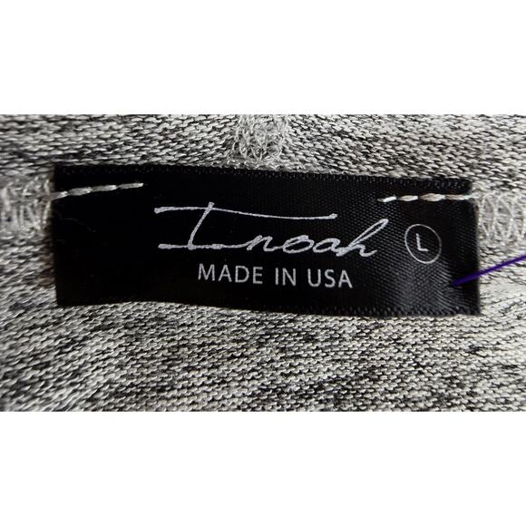 Inoah Womens Abstract Giraffe Hoodie Knit Tunic Top Lagenlook Boho Art L - Picture 11 of 11